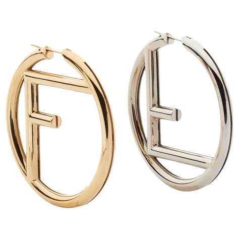 fendi studs earrings|Fendi earrings gold hoops.